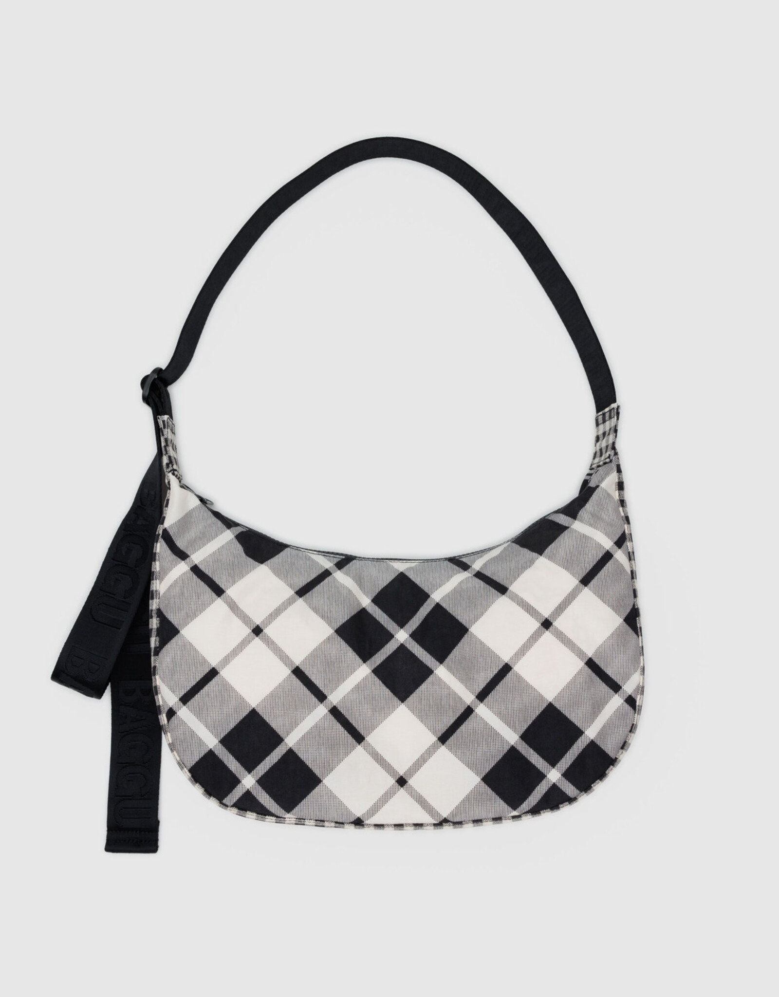 BAGGU Crescent Bag - Medium: Mixed Plaid