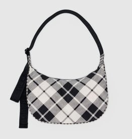 BAGGU Crescent Bag - Medium: Mixed Plaid