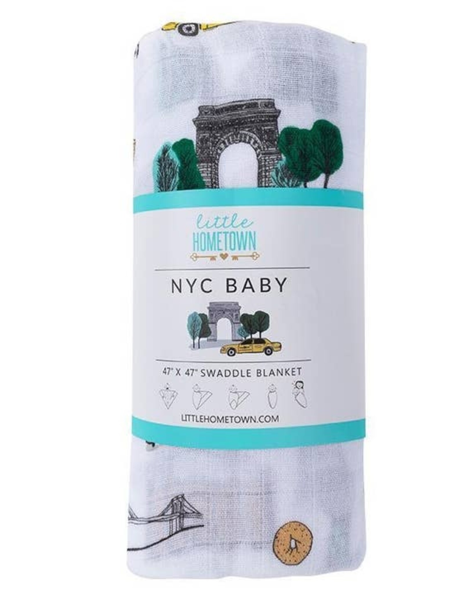 Little Hometown Baby Swaddle - Muslin New York City