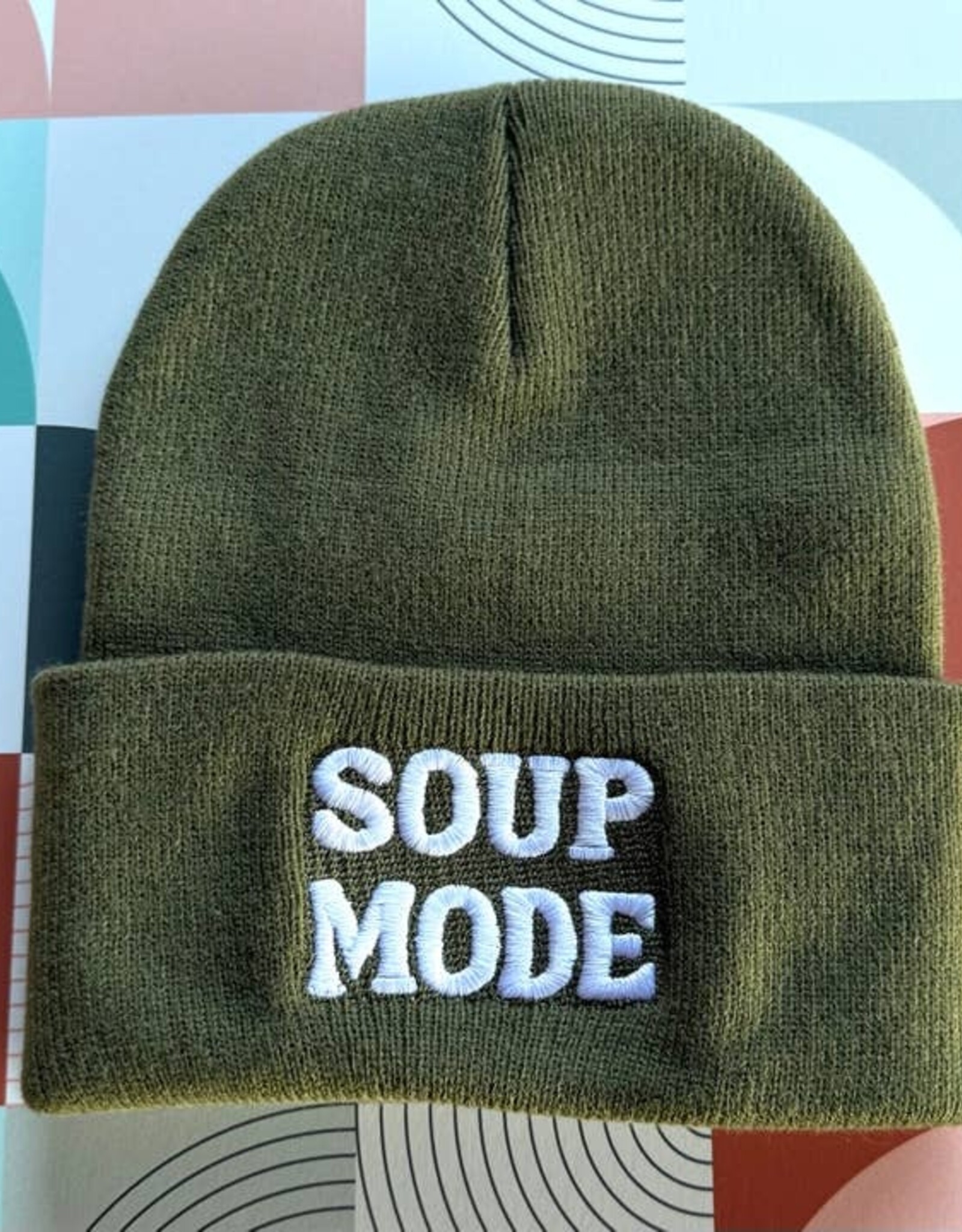 The Silver Spider Hat - Beanie: Soup Mode (Olive Green)