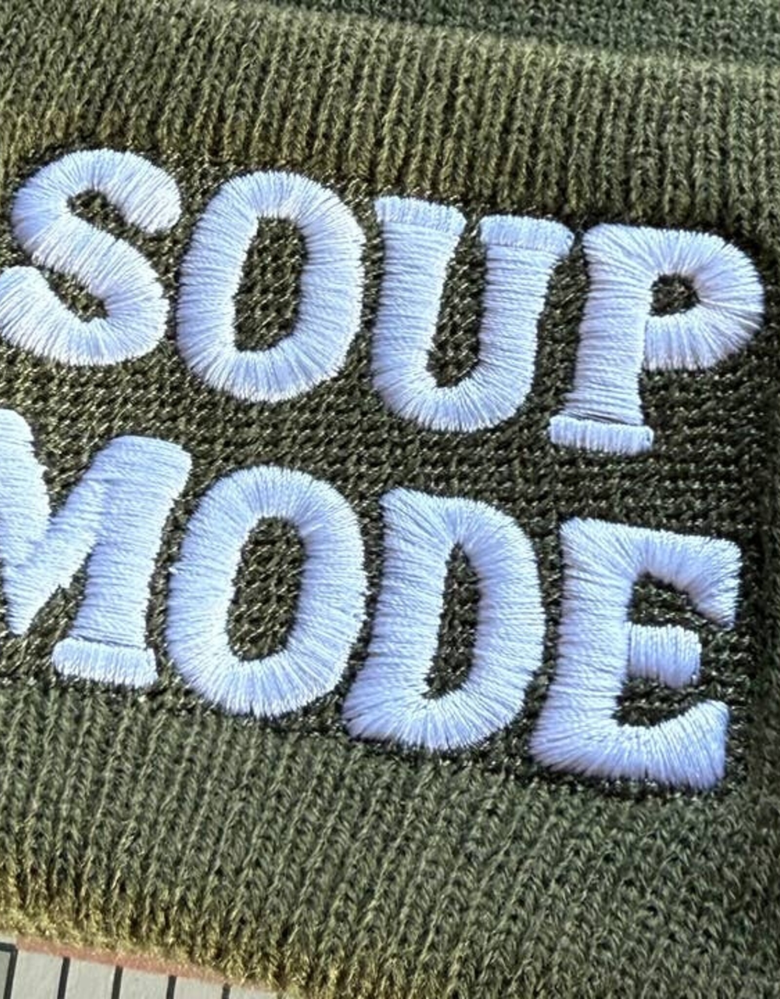 The Silver Spider Hat - Beanie: Soup Mode (Olive Green)