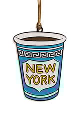 The Found Ornament - Enamel New York Coffee Cup NYC
