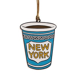 The Found Ornament - Enamel New York Coffee Cup NYC