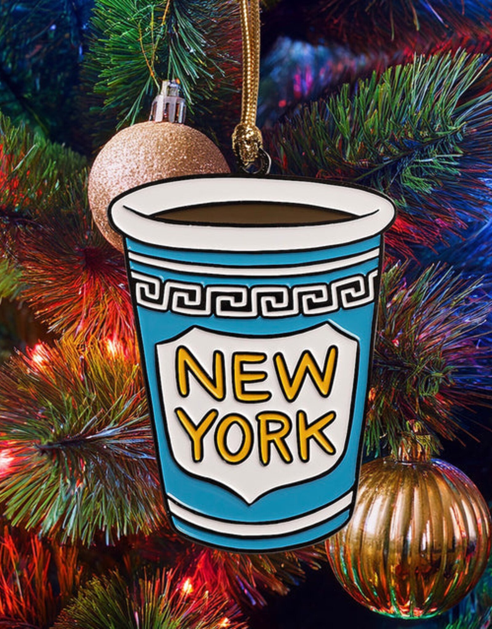 The Found Ornament - Enamel New York Coffee Cup NYC