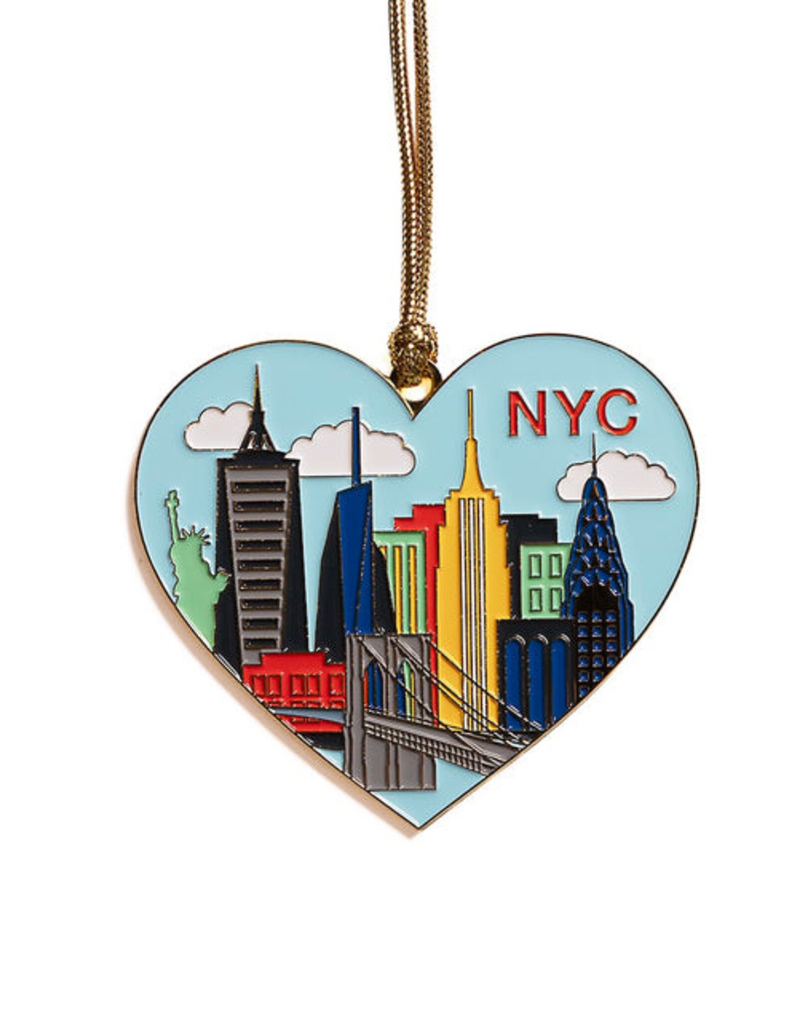 The Found Ornament - Enamel NYC Skyline Heart