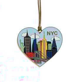 The Found Ornament - Enamel NYC Skyline Heart
