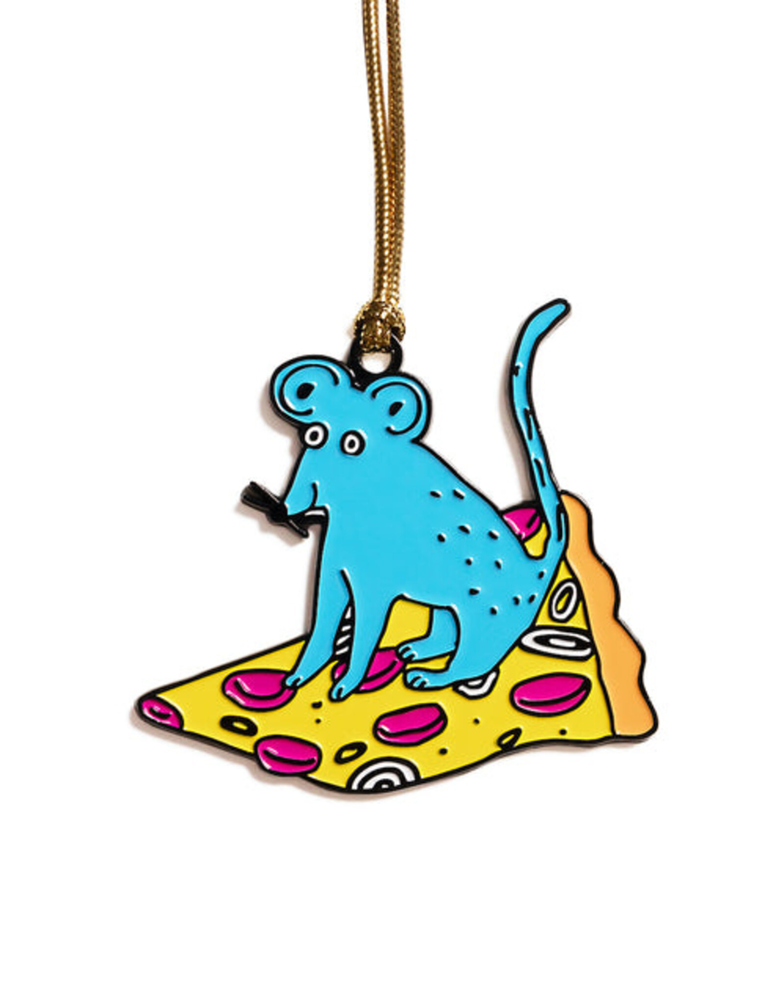 The Found Ornament - Enamel Pizza Rat