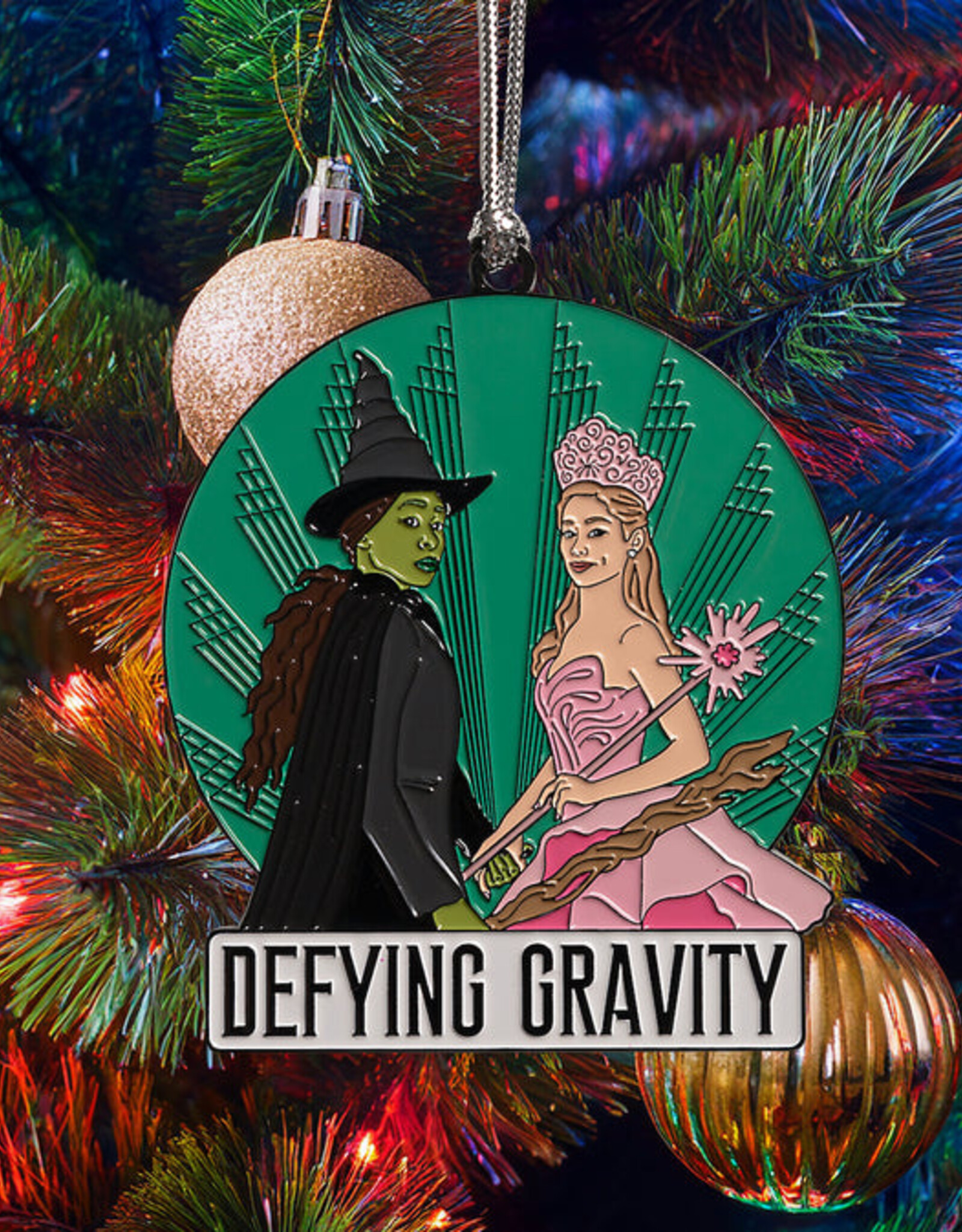 The Found Ornament - Enamel Wicked Defying Gravity
