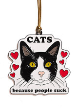 The Found Ornament - Enamel: Cats becasue People Suck