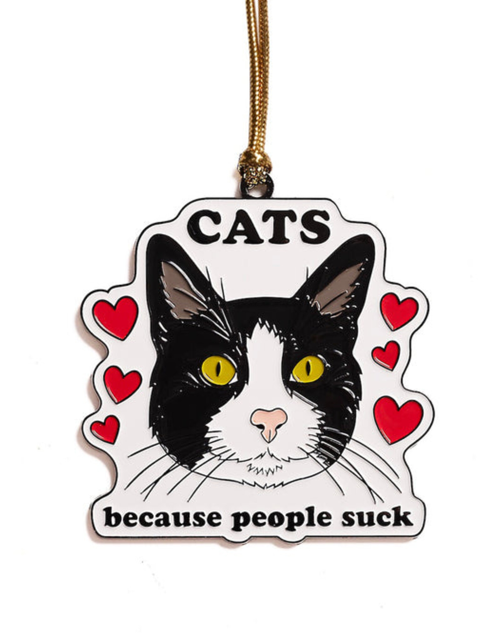 The Found Ornament - Enamel: Cats becasue People Suck
