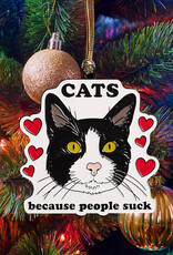 The Found Ornament - Enamel: Cats becasue People Suck