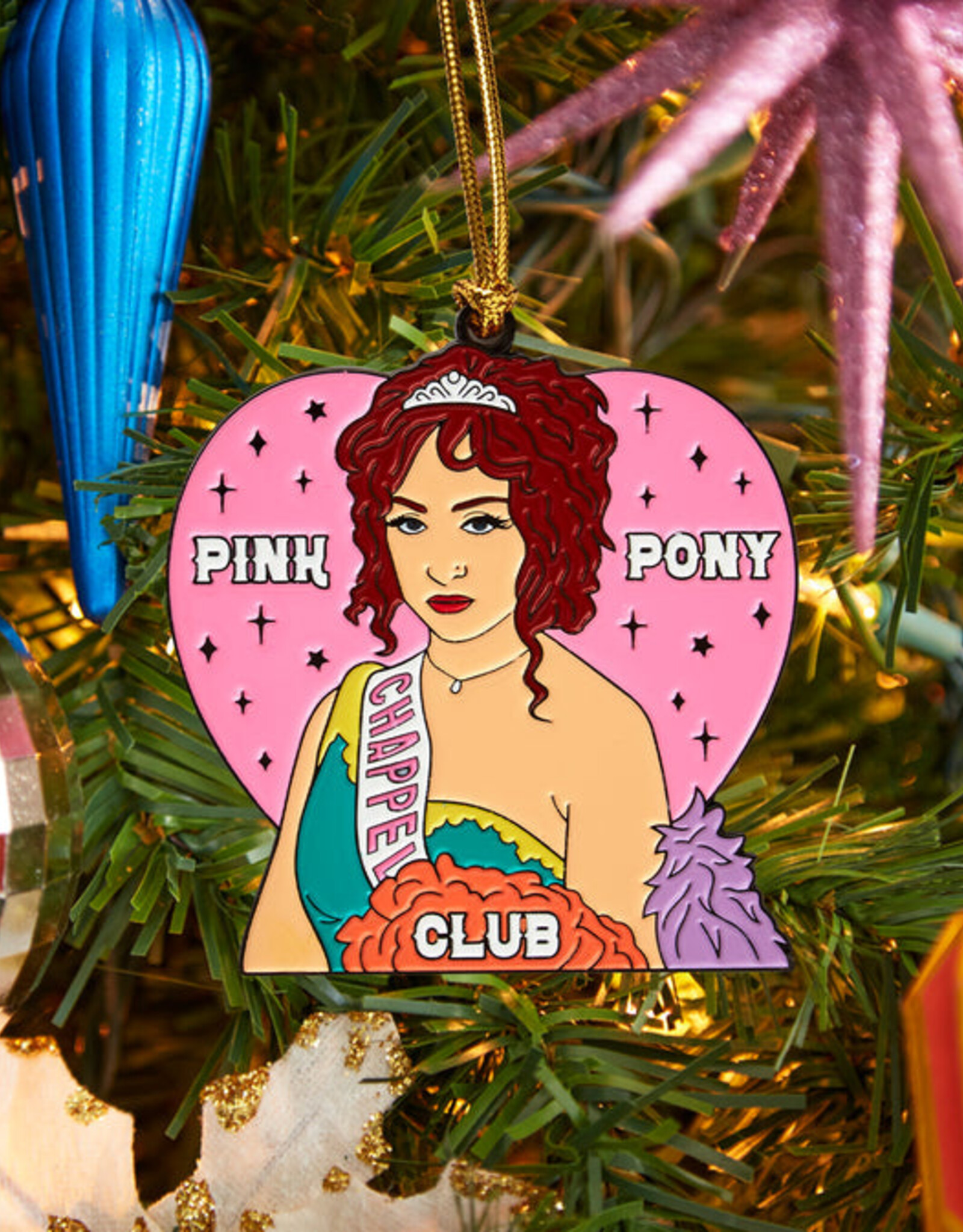 The Found Ornament - Enamel: Chappell Roan Pink Pony Club