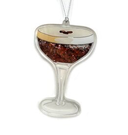Drawn Goods Ornament - Glitter Shaker: Espresso Martini