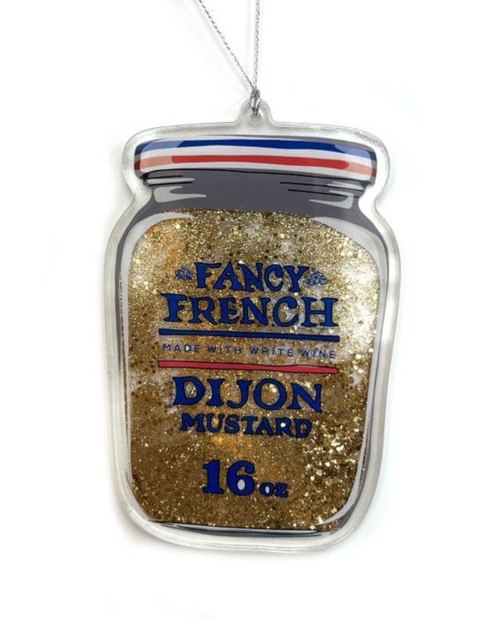 Drawn Goods Ornament - Glitter Shaker: Dijon Mustard