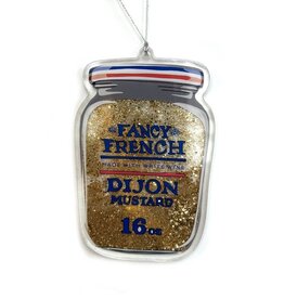 Drawn Goods Ornament - Glitter Shaker: Dijon Mustard