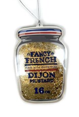 Drawn Goods Ornament - Glitter Shaker: Dijon Mustard