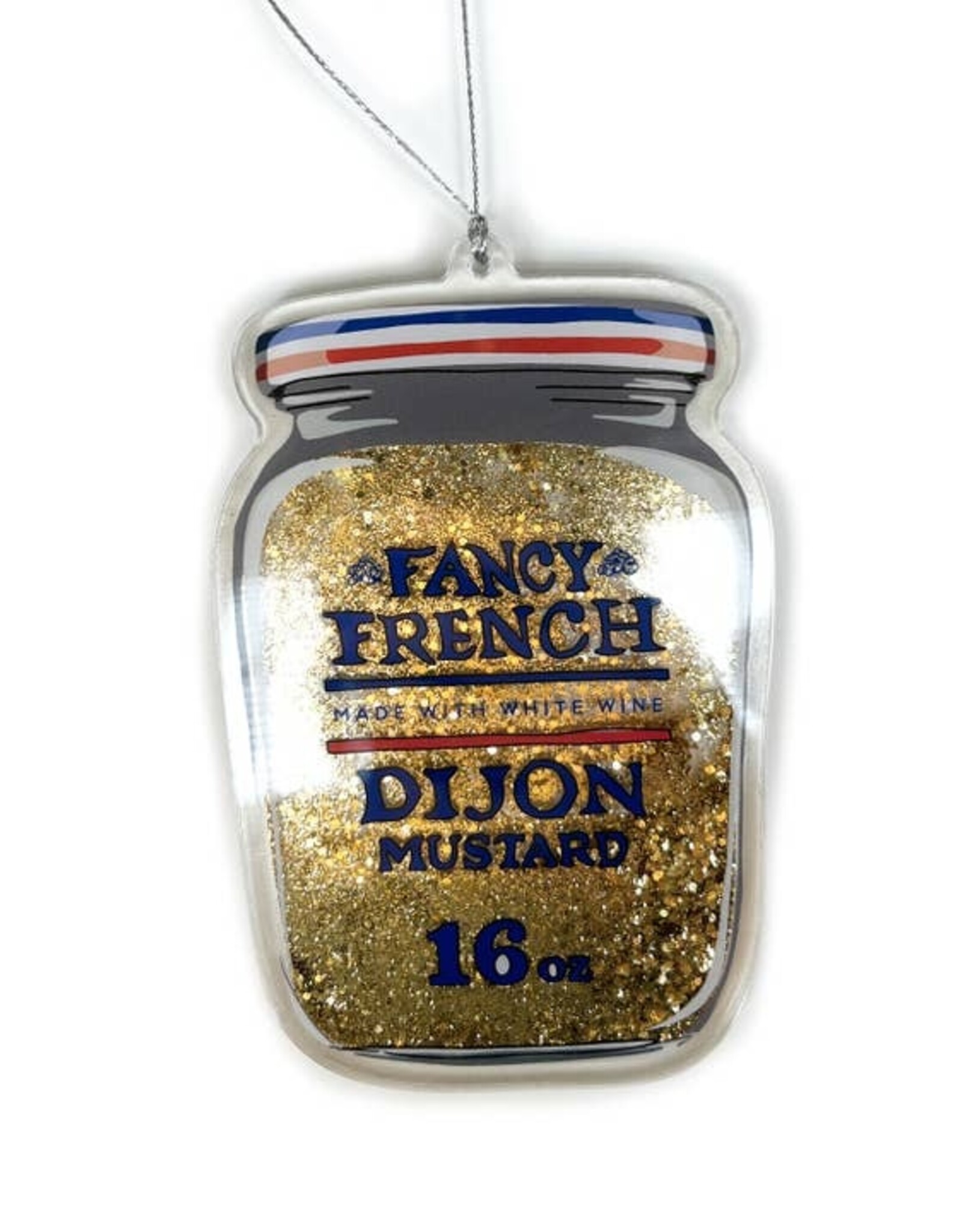 Drawn Goods Ornament - Glitter Shaker: Dijon Mustard