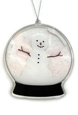 Drawn Goods Ornament - Glitter Shaker: Snow Globe Snowman