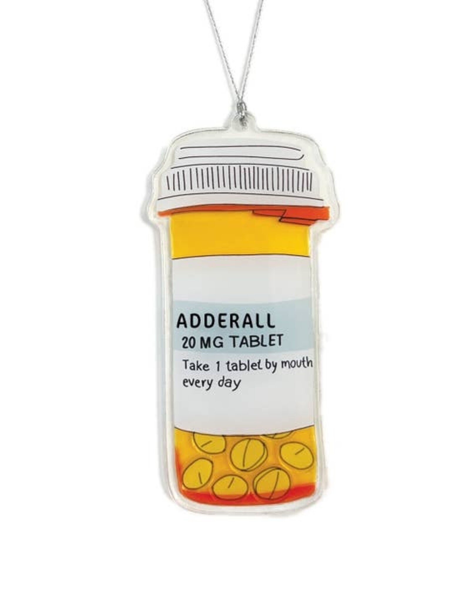 Drawn Goods Ornament - Shaker: Adderall Pill Bottle