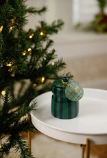 Paddywax Candle - Cabana Stripe: Green/Navy Balsam Fir