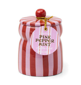 Paddywax Candle - Cabana Stripe: Red/Pink Peppermint
