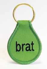 He Said She Said Keyring - Fabric embroidered BRAT
