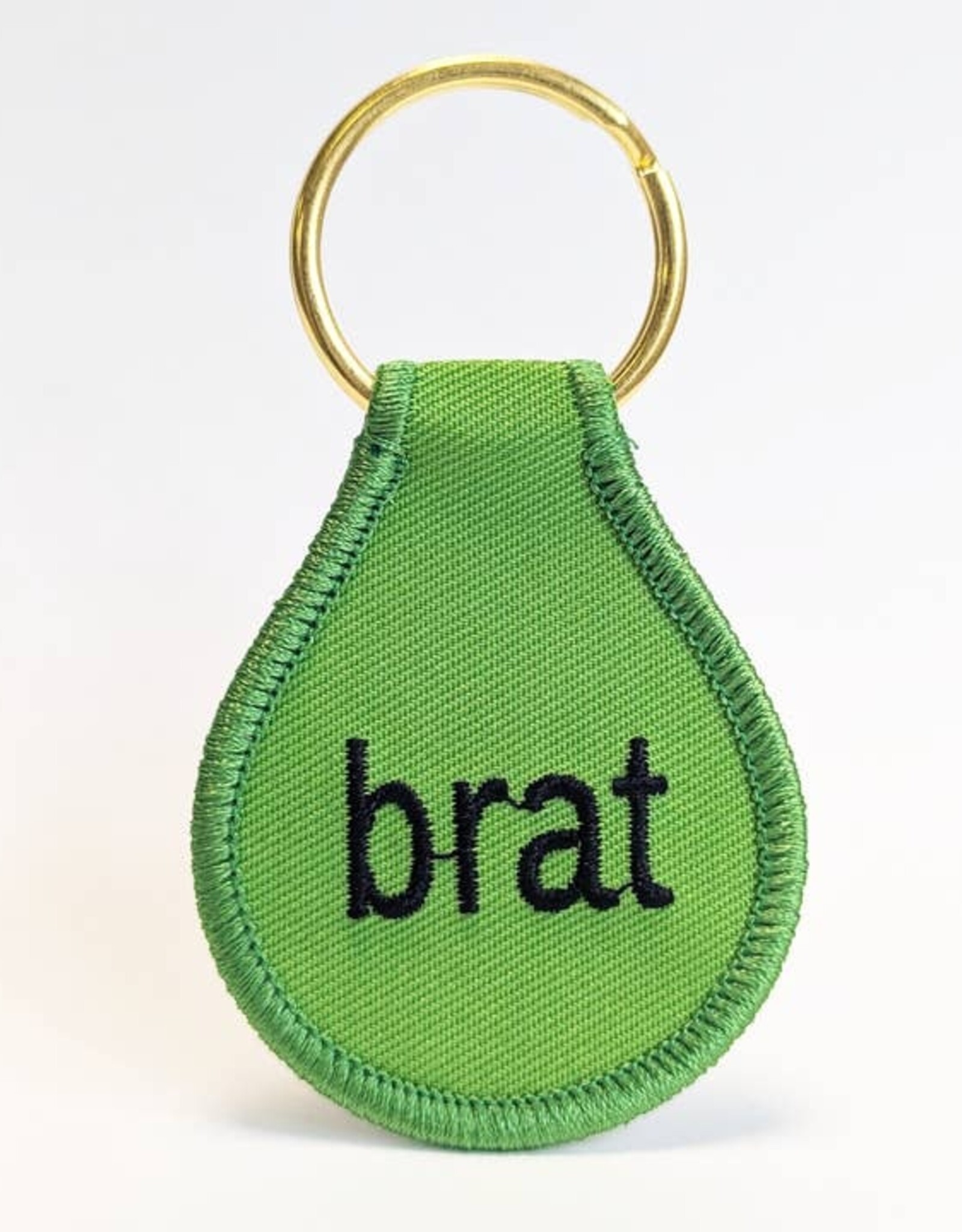 He Said She Said Keyring - Fabric embroidered BRAT