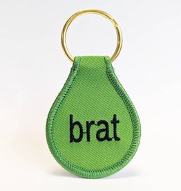 He Said She Said Keyring - Fabric embroidered BRAT