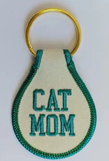 He Said She Said Keyring - Fabric embroidered CAT MOM