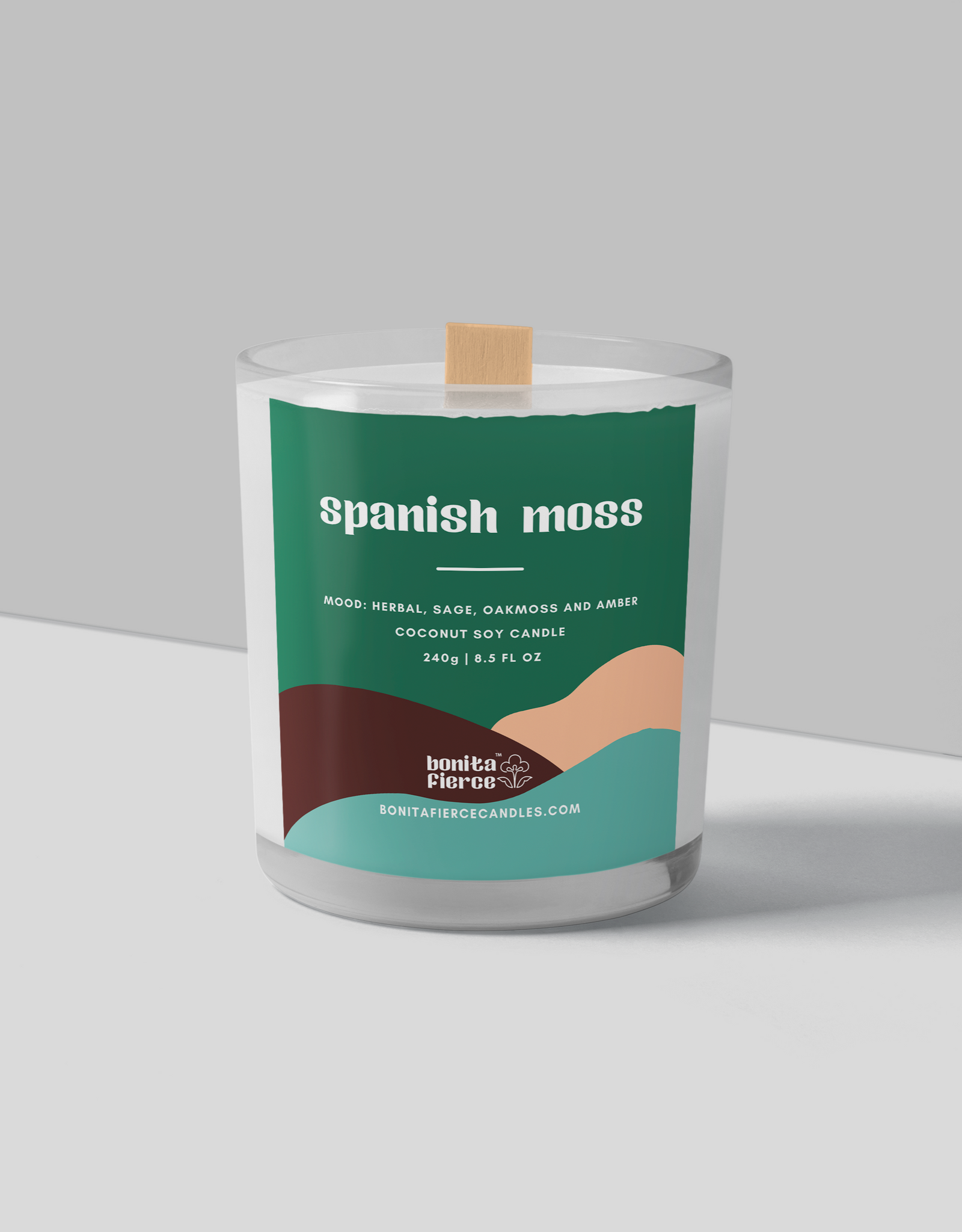 Bonita Fierce Candles Candle - Boxed:  Spanish Moss