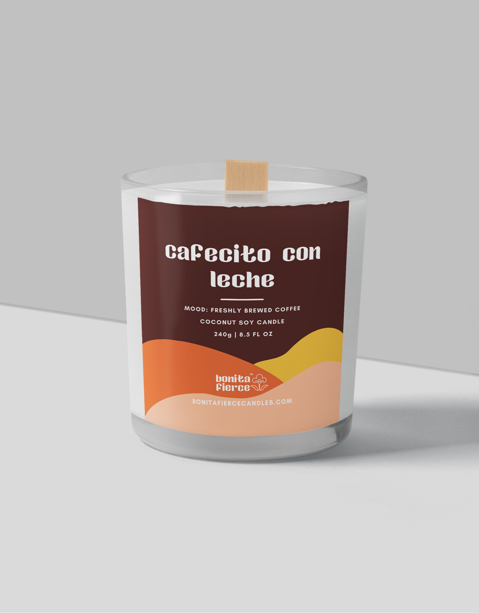 Bonita Fierce Candles Candle - Boxed:  Cafecito Con Leche