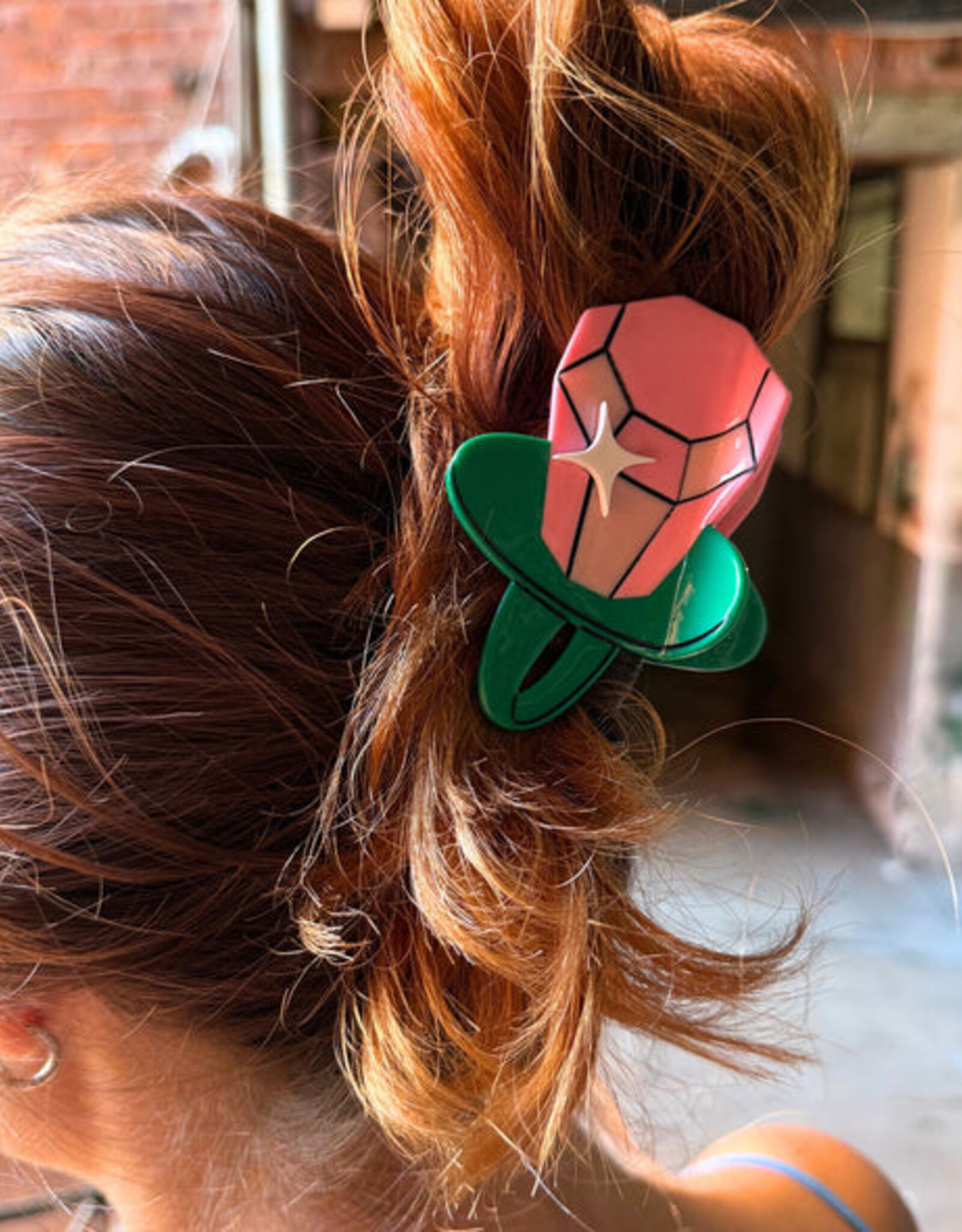 Rainbow Unicorn Birthday Surprise Hair Claw - Candy Ring Pop