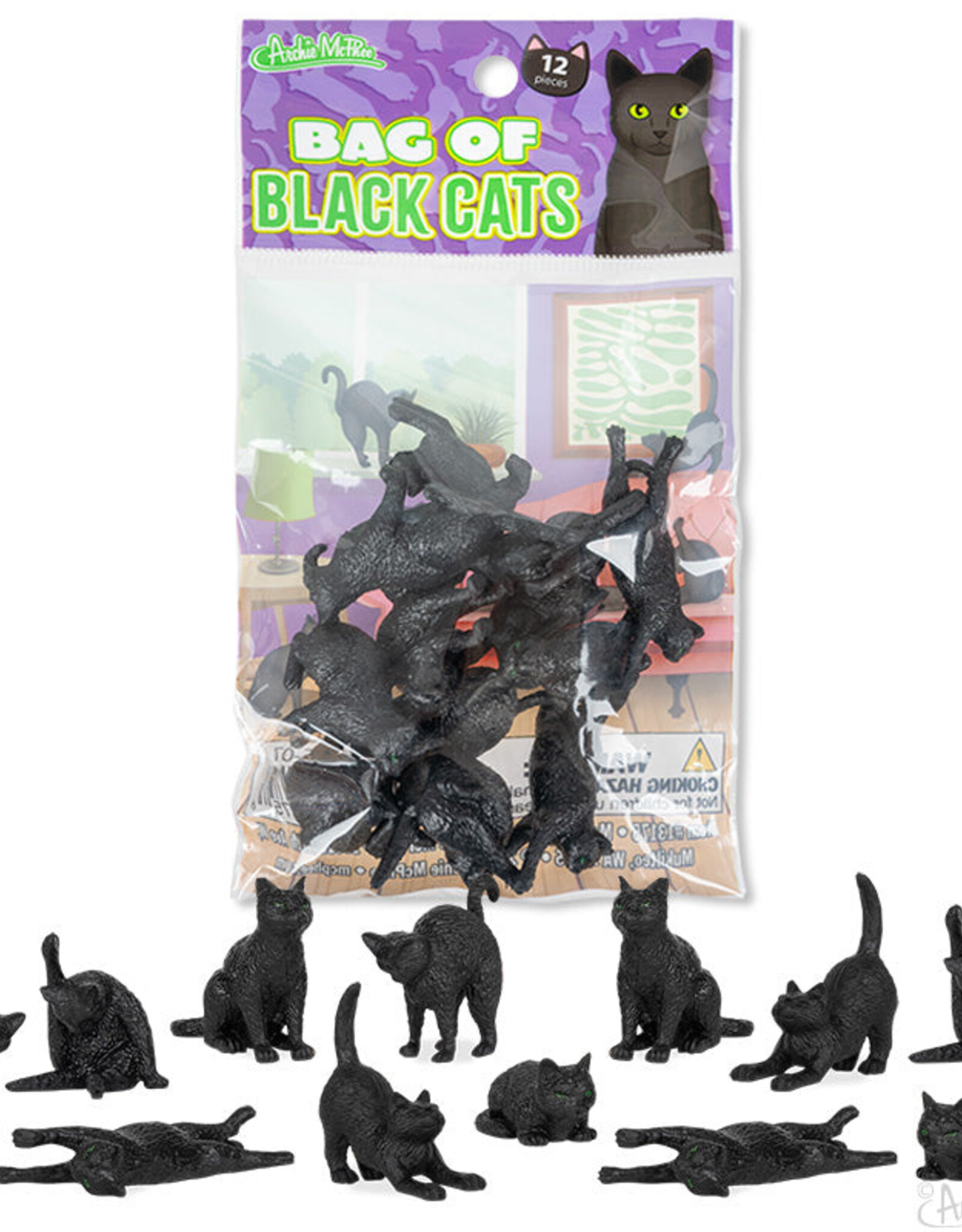 Accoutrements Mini Animals - Bag of Black Cats