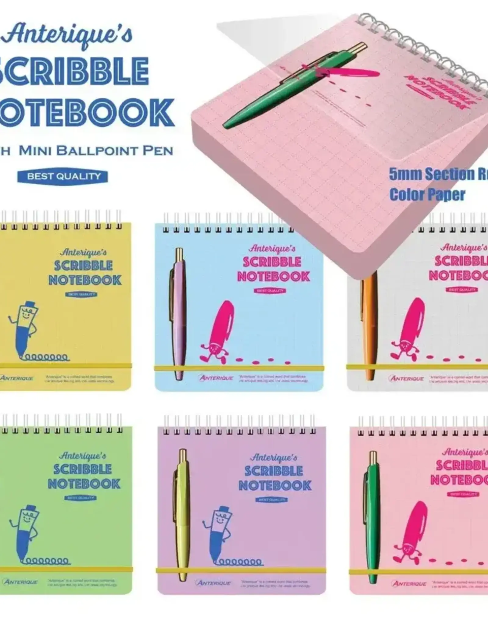 Sweet Bella Notepad - Mini Pen Scribble set: Yellow