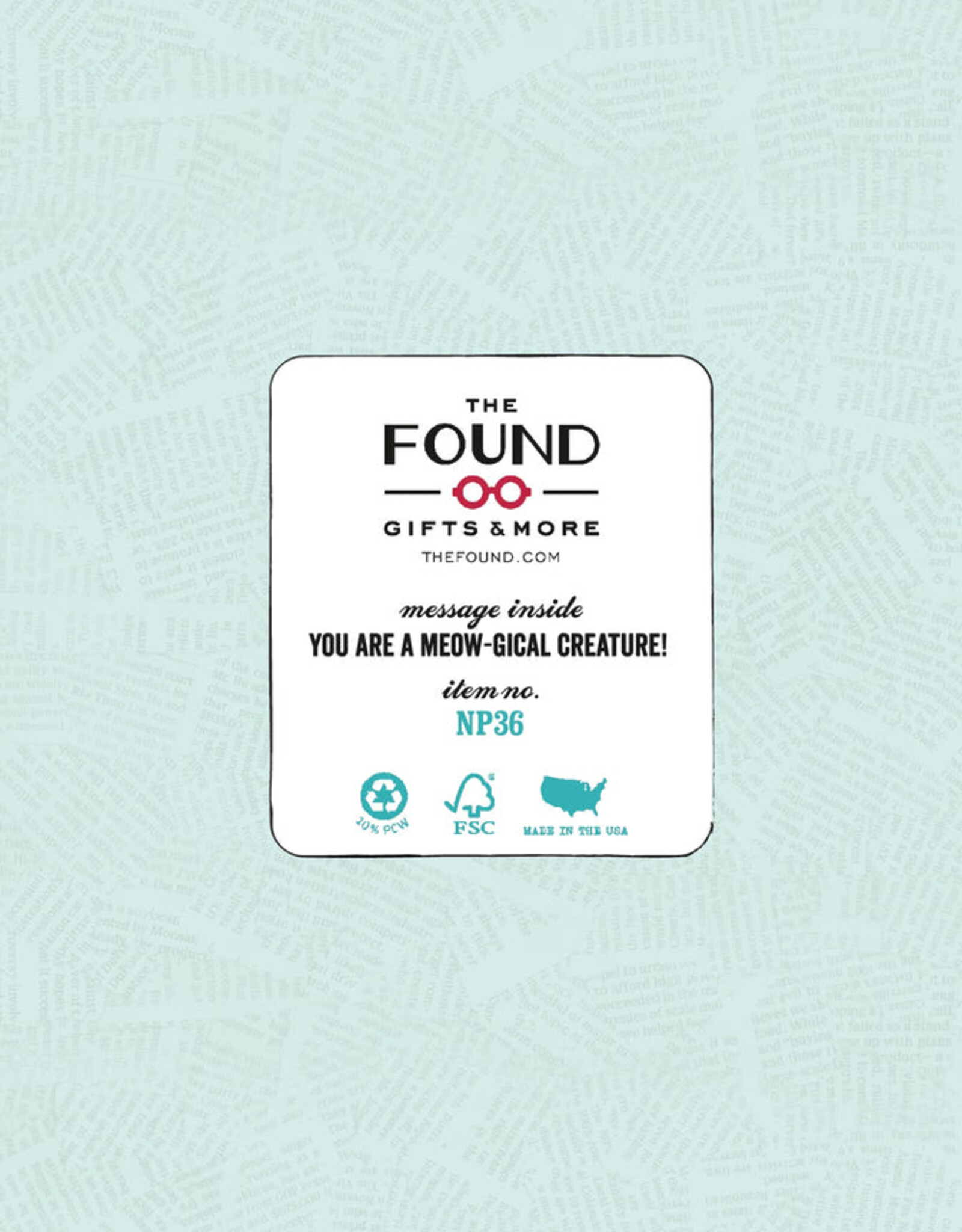 The Found Card - Birthday: Unicorn Cat Meow-gical Creature