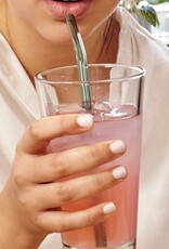 Kikkerland Reusable Glass Straws - Colorful