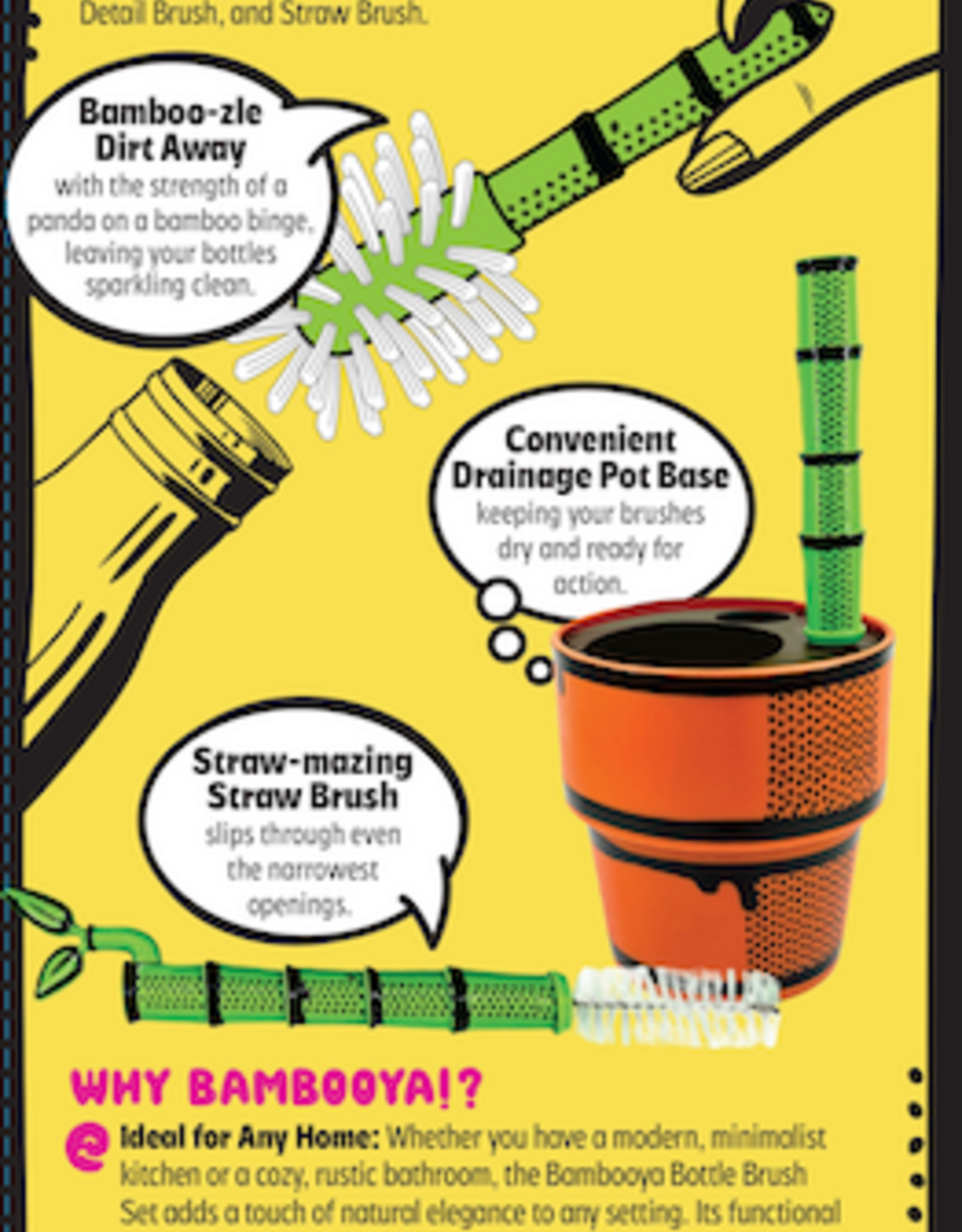 everyday objects Bambooya Bottle Brush Set