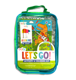 Ooly DBA International Arrivals Activity & Coloring Kit - Let's Go! Robo Dinos