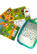 Ooly DBA International Arrivals Activity & Coloring Kit - Let's Go! Robo Dinos