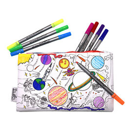 Eat Sleep Doodle Color In Pencil Case - Space Explorer