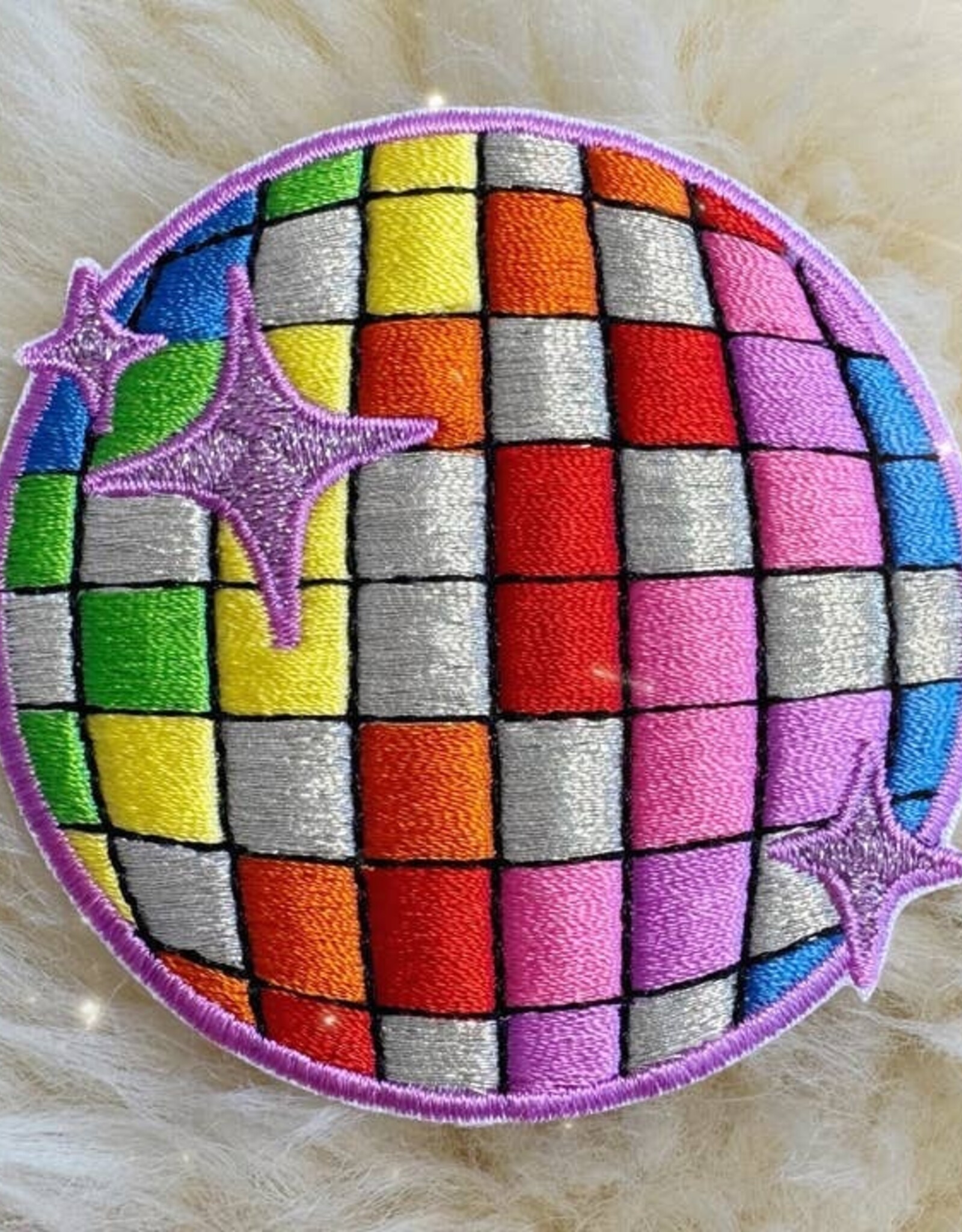 Wildflower + Co Patch - Rainbow Disco Ball
