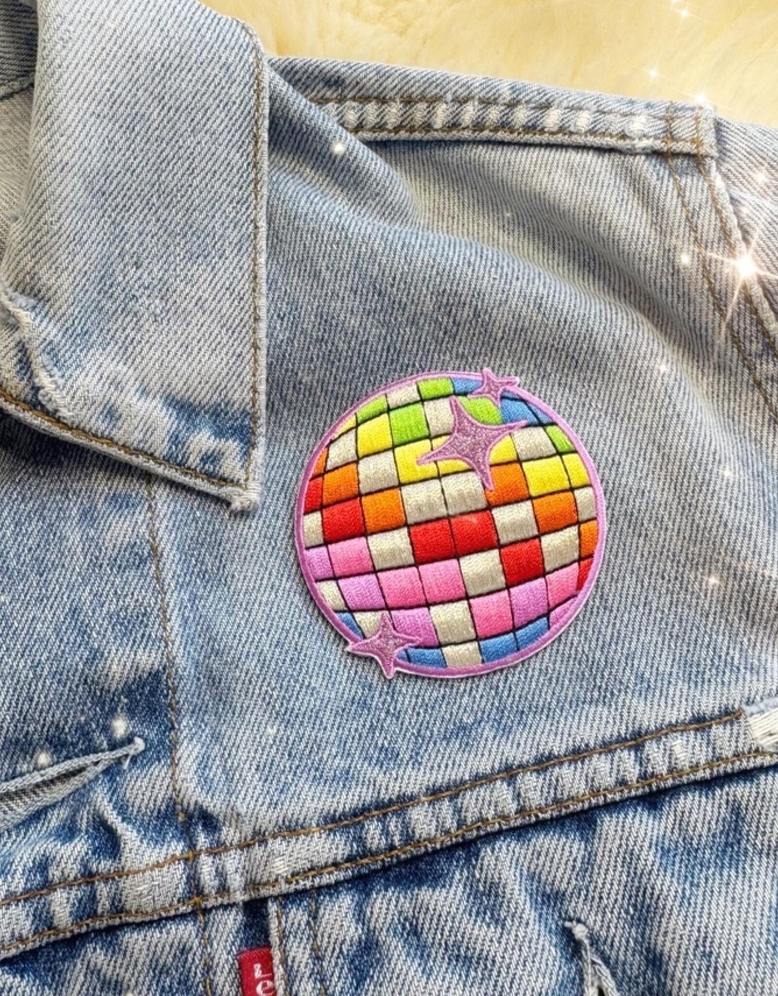 Wildflower + Co Patch - Rainbow Disco Ball