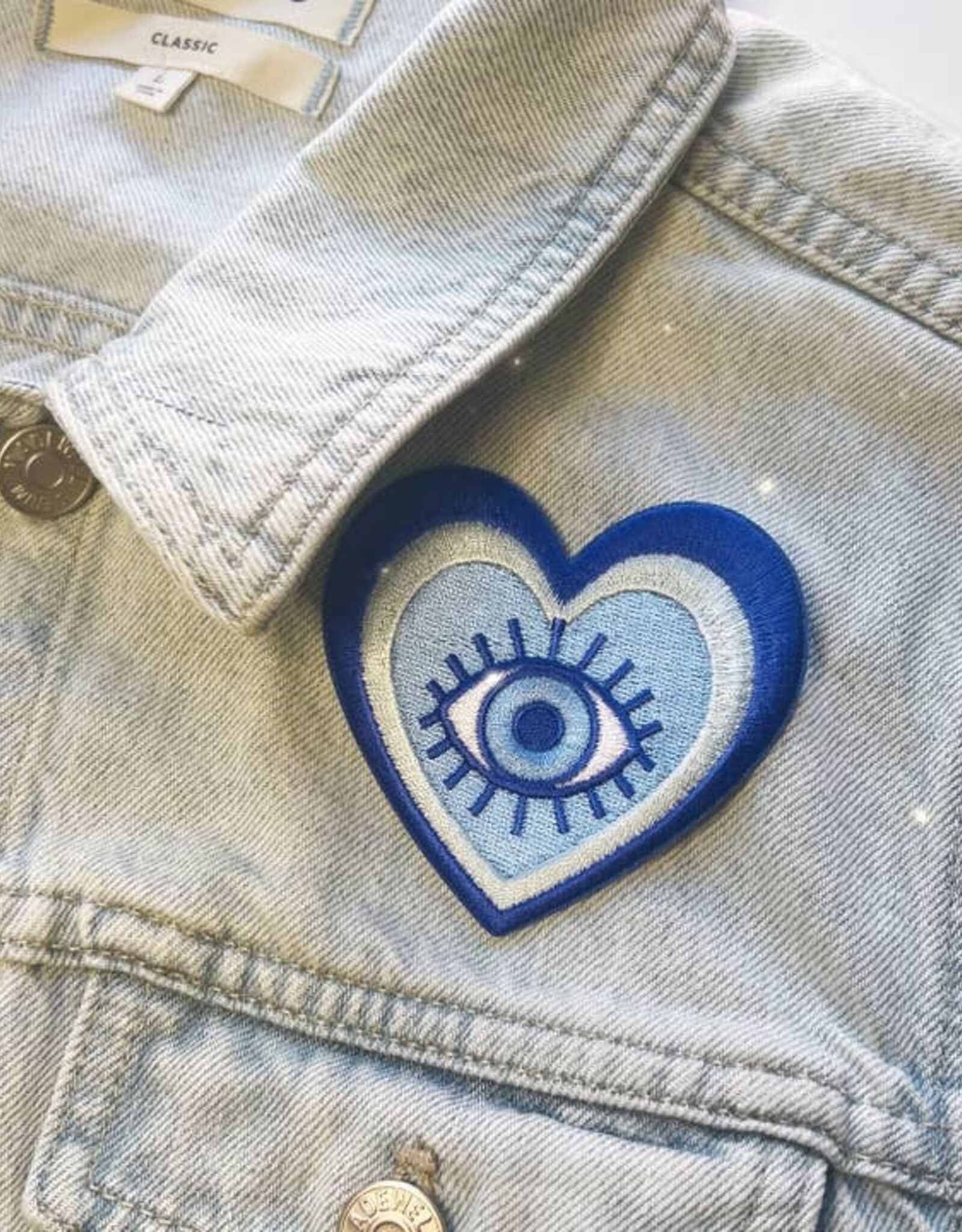 Wildflower + Co Patch -  Evil Eye Heart