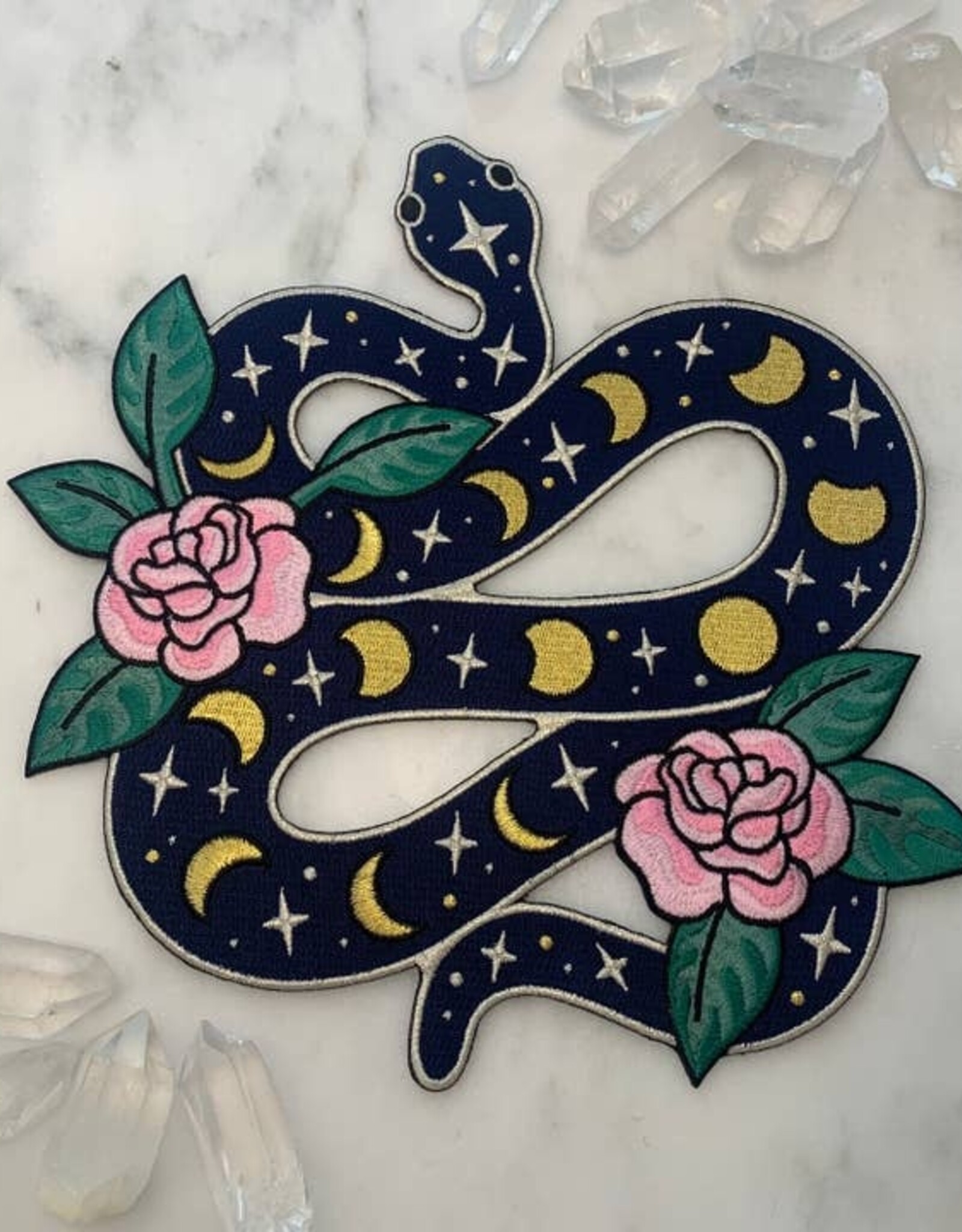 Wildflower + Co Patch - XL Snake w Moon Phases