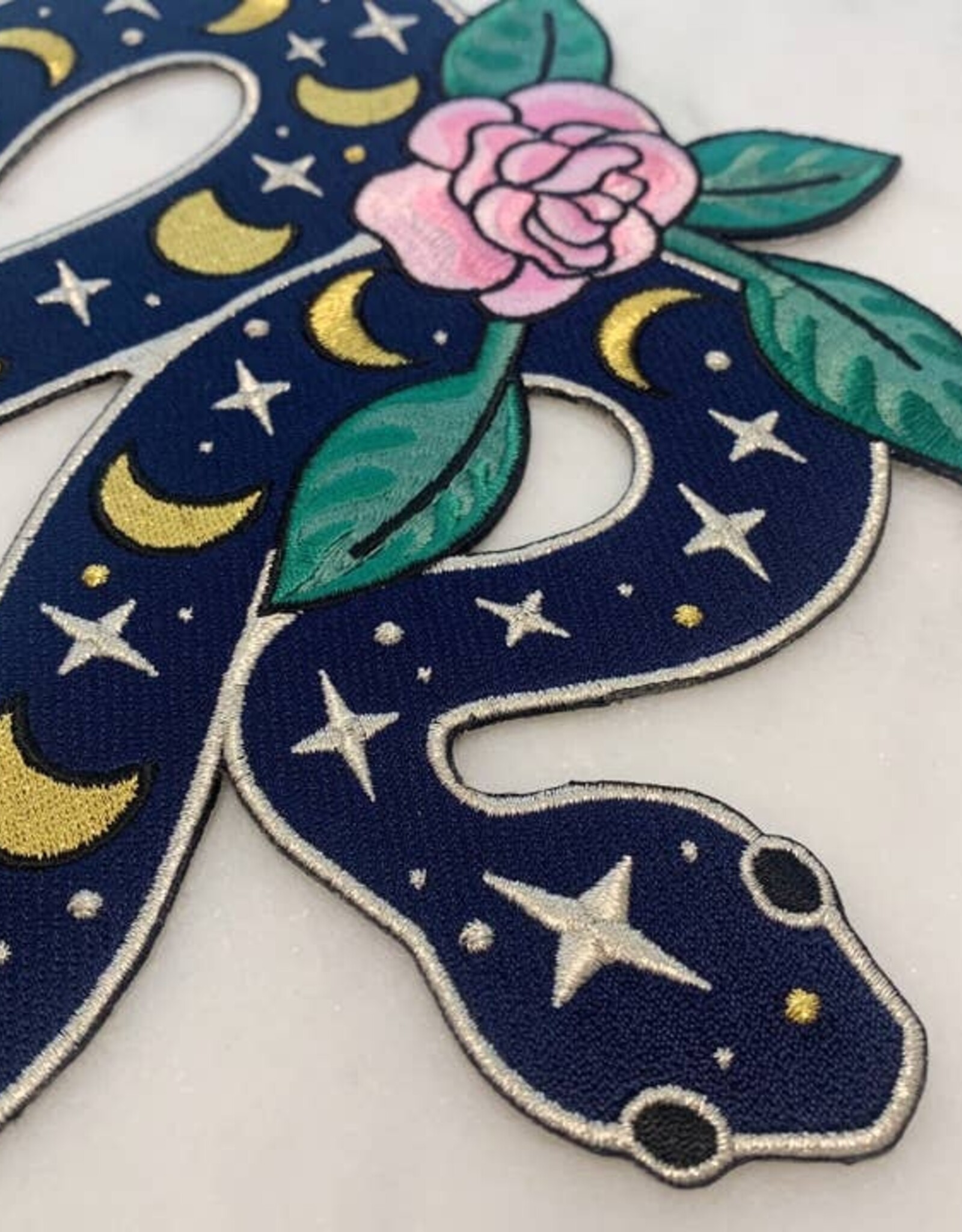 Wildflower + Co Patch - XL Snake w Moon Phases