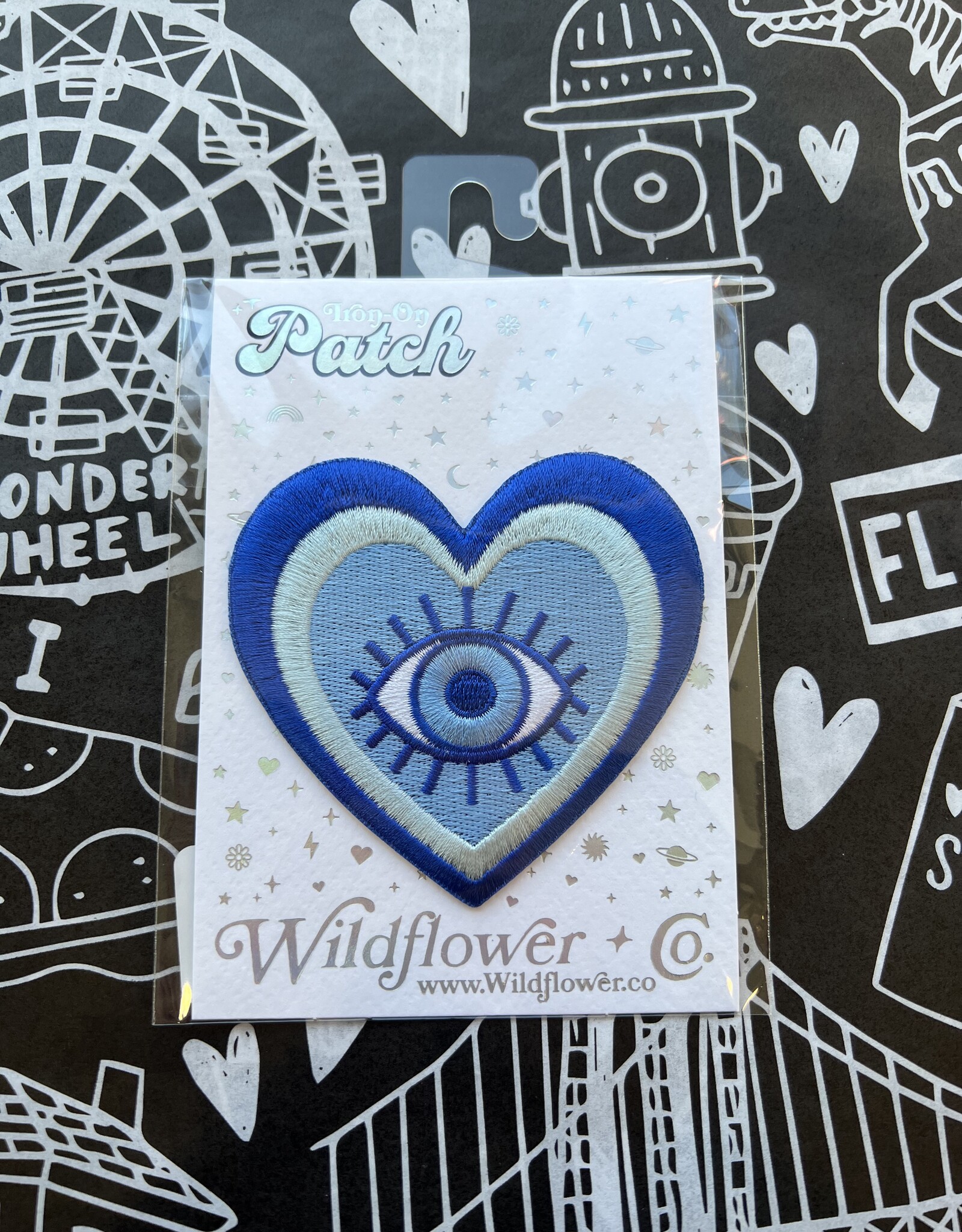 Wildflower + Co Patch -  Evil Eye Heart