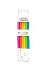 Party Partners Birthday Candles - Tall Neon Gradient