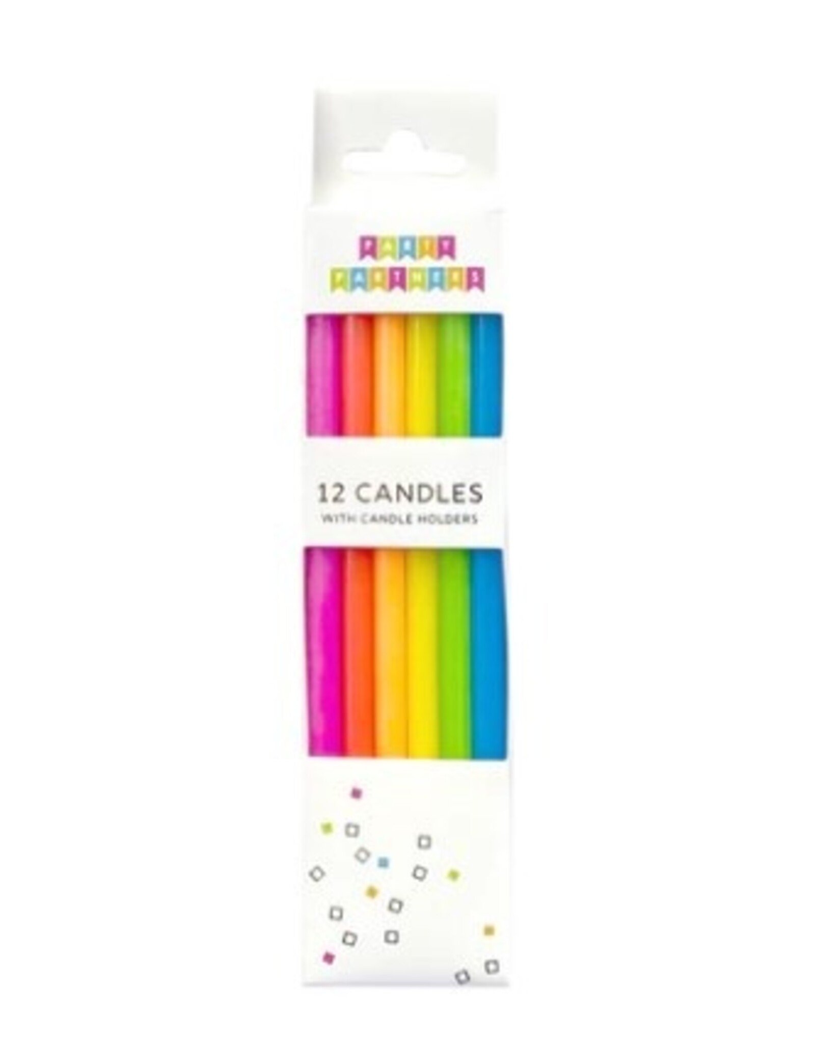 Party Partners Birthday Candles - Tall Neon Gradient