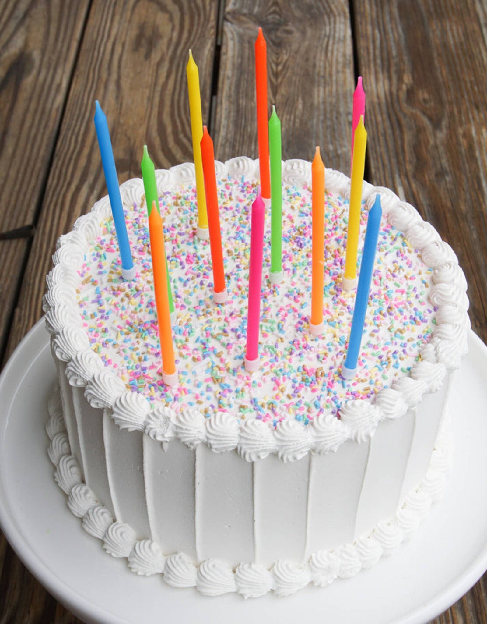 Party Partners Birthday Candles - Tall Neon Gradient