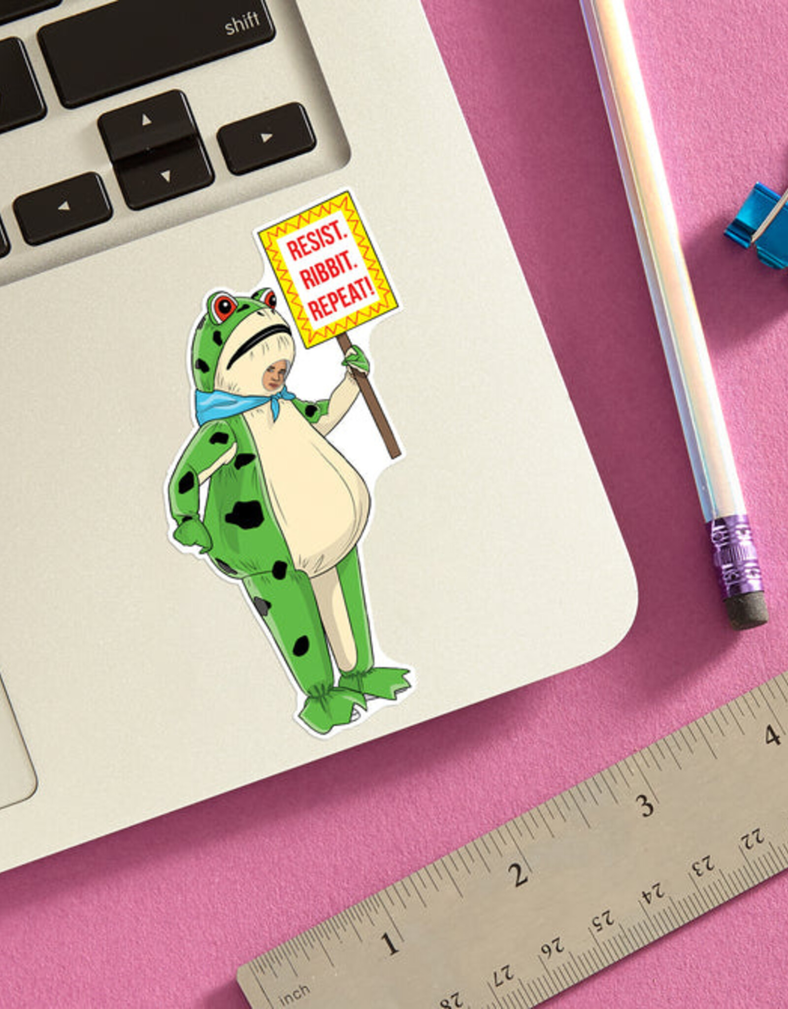 The Found Sticker - Resist Frog